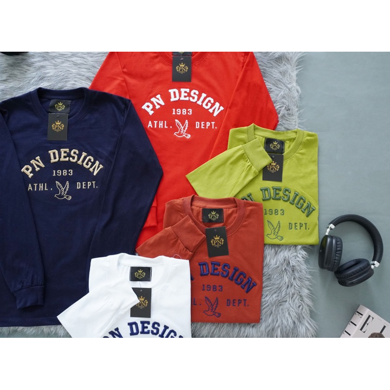 เสื้อแขนยาวจั้มPN DESIGN(โค้งดีไซน์) S-4xl หญิงชายใส่ได้ คอกลม