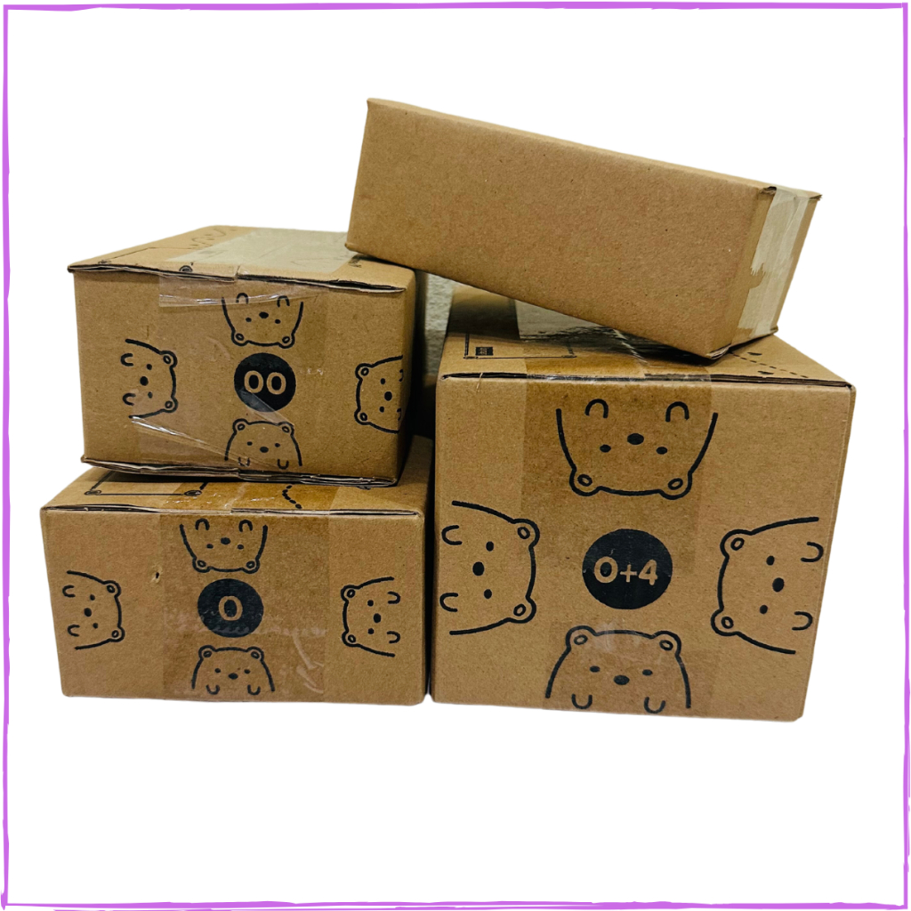 ชุด 60 ใบ เบอร์ 00 0 0+4 SX กล่องThank You ลายหมี กล่องพัสดุ