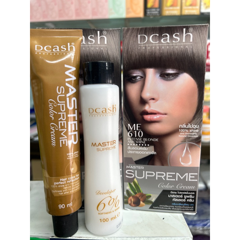 ดีแคช มาสเตอร์ซูพรีมคัลเลอร์ครีม ME610 สีบลอนด์ข้มประกายออกเทาจัด