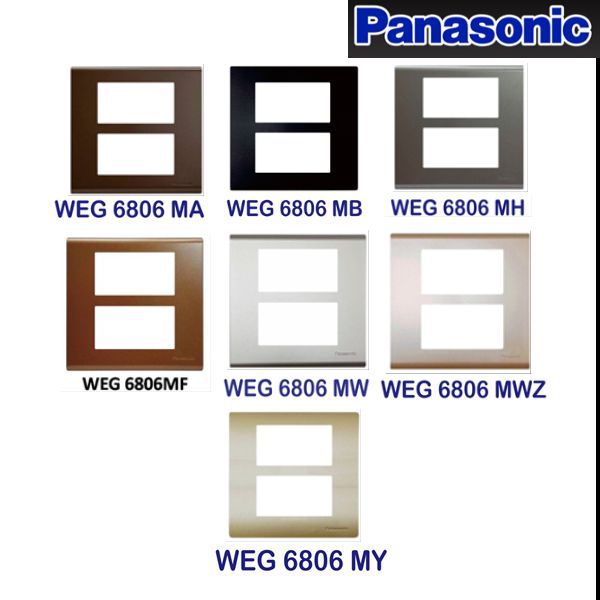 Panasonic ฝาหน้ากากพลาสติก 6 ช่อง เรฟีน่า REFINA รุ่น WEG 6806 สีเมทัลลิค
