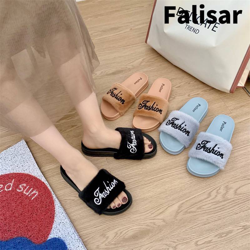 Falisar รองเท้าแตะผู้หญิงแบบสวม สีพาสเทลนุ่มๆ นำ้หนักเบา ใส่สบาย รุ่น 0129-1
