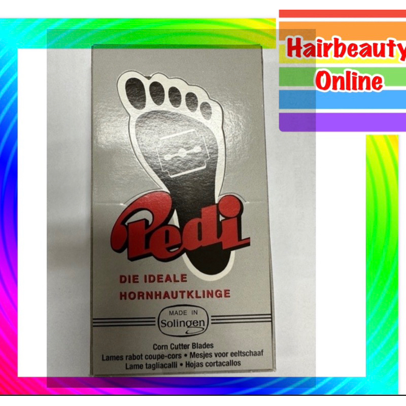 ยกแพ็ค ใบมีด ขูดส้น เท้า Pedi พีดิ ขายยกแพ็ค10 กล่อง 100 ใบ Pedi ใบขูดส้นเท้า