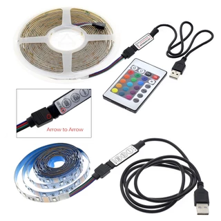 ีไฟเส้น USB 5V LED RGB 2835 ไฟแต่งห้อง ไฟติดห้อง ไฟตกแต่งห้อง เปลี่ยนฟรี รีโมท24key มีหลายขนาดให้เลือก ติดตั้งหลังทีวี
