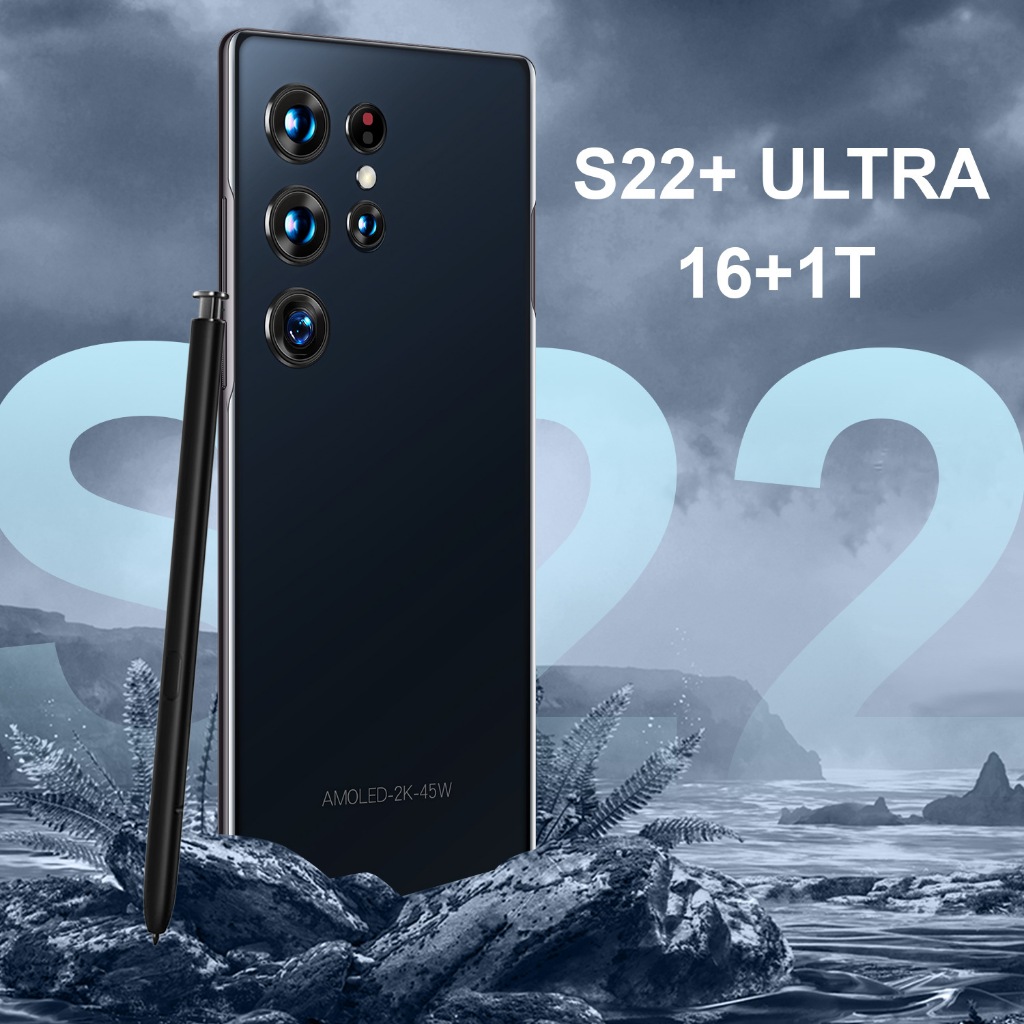 S22 + Ultra Mobile 4G Android 12 เกมมือถือ 7.3 หน้าจอขนาดใหญ่ 6GB + 256GB รองรับ 2 ซิมการ์ดผ่อนชำระโทรศัพท์มือถือนักเรีย