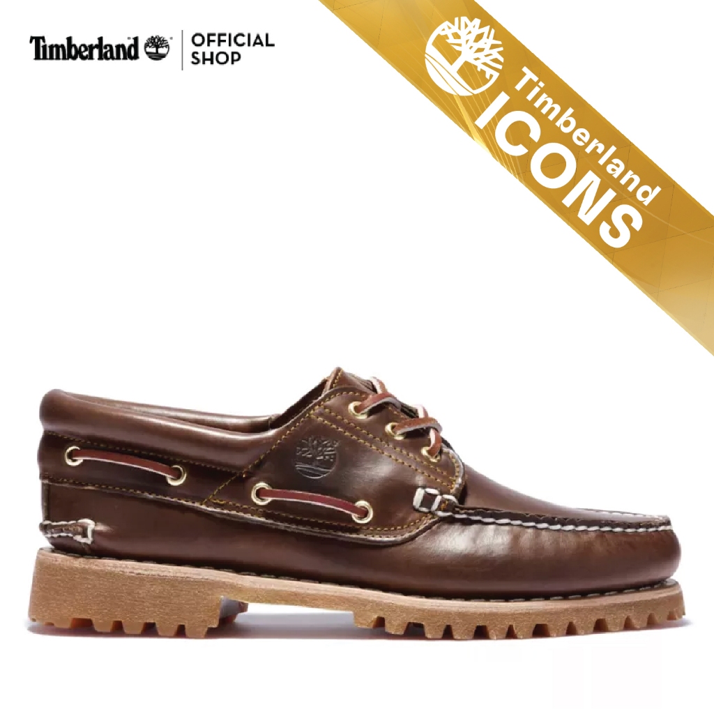 Timberland Men's 3 Eye Classic  Boat Shoe AUTHENTIC Handsewn รองเท้าผู้ชาย (FTMM30003)