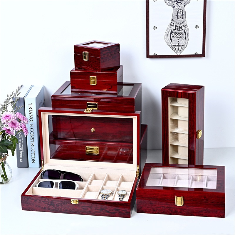 พร้อมส่ง*กล่องนาฬิกา 2 3 5 6 10 12 20 24 เรือน กล่องใส่นาฬิกา(รุ่นไม้ฮอกกะนี) Watch Box