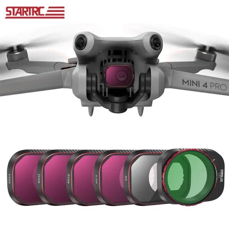 STARTRC ND Filter For DJI Mini 4 Pro Filters ND8 ND16 ND32 ND64 ND256 GND16 UV CPL Polarization