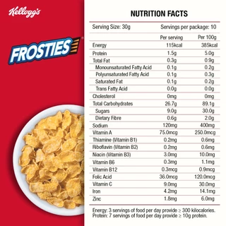 Kellogg's Frosties เคลล็อกส์ ฟรอสตีส์ อาหารเช้า ซีเรียลธัญพืช 300 g.