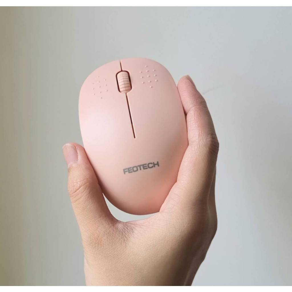 FEOTECH Wireless Mouse 2.4 GHz รุ่น B023 สีชมพู ใช้งานได้ไกล 10 เมตร