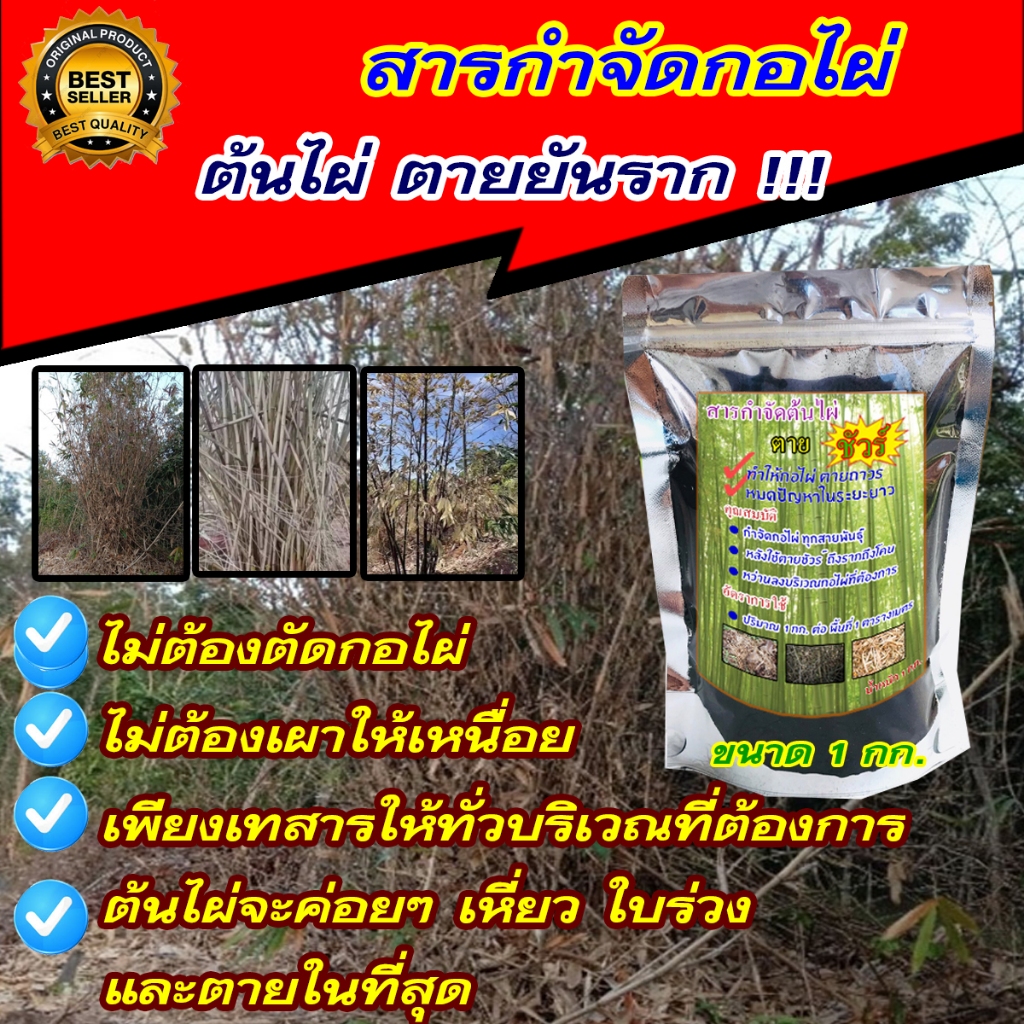 🍂3วันทำให้รากเน่าเสีย🍂 ยาฆ่าไผ่ 1000 g สารกําจัดกอไผ่ กำจัดต้นไม้และไผ่ให้หมดจด ยาฆ่ากอไผ่ ยาฆ่าไม้ไ