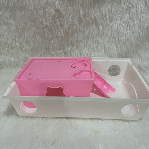 [Hamsterth]diy ชั้นลอยพลาสติก พร้อมบันได กรุณาอ่านอ่านสั่ง กรงแฮมเตอร์ หนา ดีทน กรง47