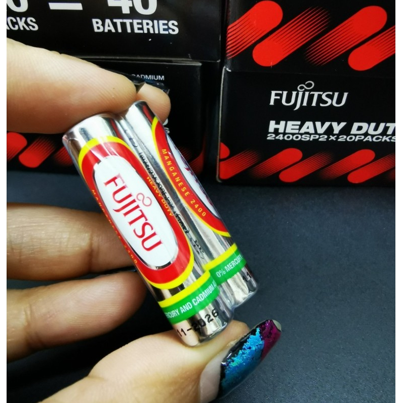 Fujitsu R03 AAA Heavy Duty 2400 ถ่านไฟฉาย ถ่านรีโมท ถ่านเทสสินค้า-แท้ ประกันศูนย์ ฟูจิสึ