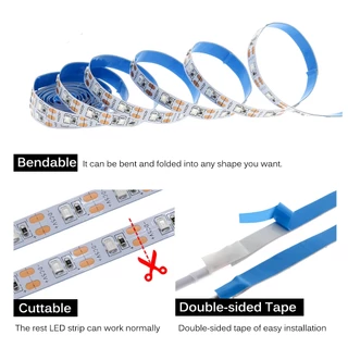 มาใหม่ ไฟUSB 5V ไฟเส้น UV Led ความยืดหยุ่นสูง รังสีอัลตร้าไวโอเลต สีฟ้า สําหรับDJ เรืองแสง ขนาด 0.5 - 2 เมตร