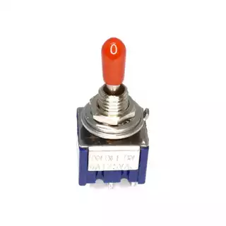 สวิทช์โยก Toggle Switch 3 ตำแหน่ง 6 ขา ON-OFF-ON (มีล็อคตรงกลาง) รุ่น MTS-203