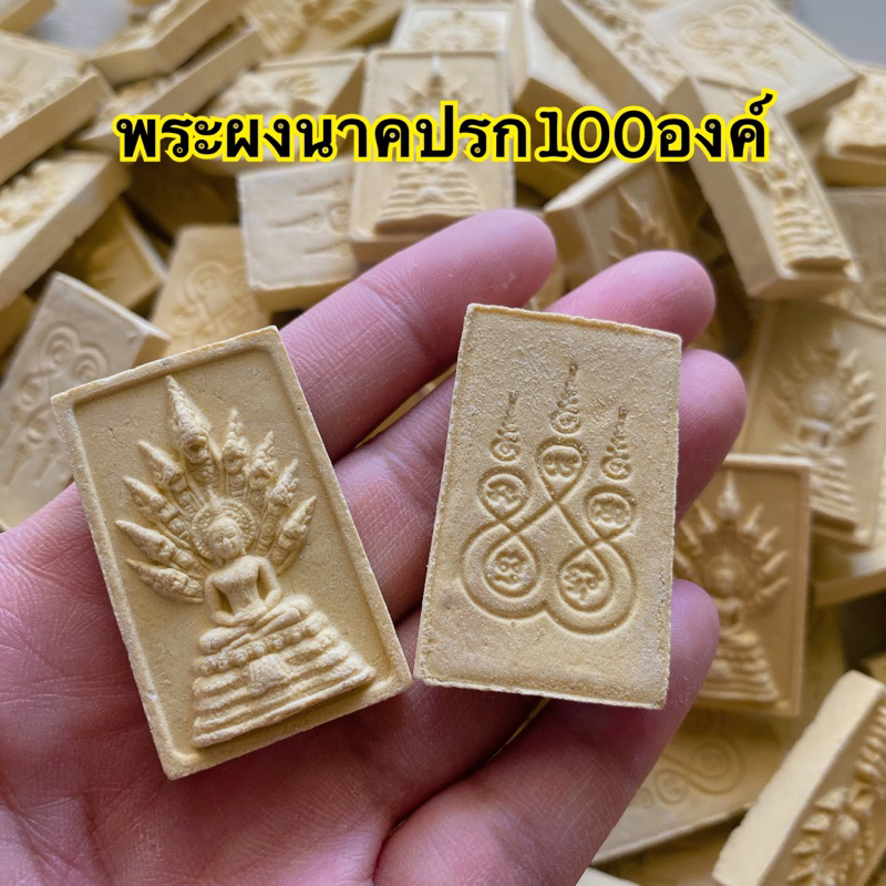 1ถุง100องค์ พระผงนาคปรกพระนาคปรก เปรียบเสมือนมีพญานาคราชแผ่พังพานปกป้องคุ้มครองเจ้าชะพระปางนาคปรก