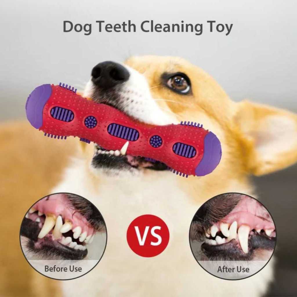 GiGwi Toothbrush Stick Rubber ยางขัดฟัน กัดแล้วมีเสียง ของเล่นสุนัข ยางกัดสุนัขขัดฟัน Goodie Dogs