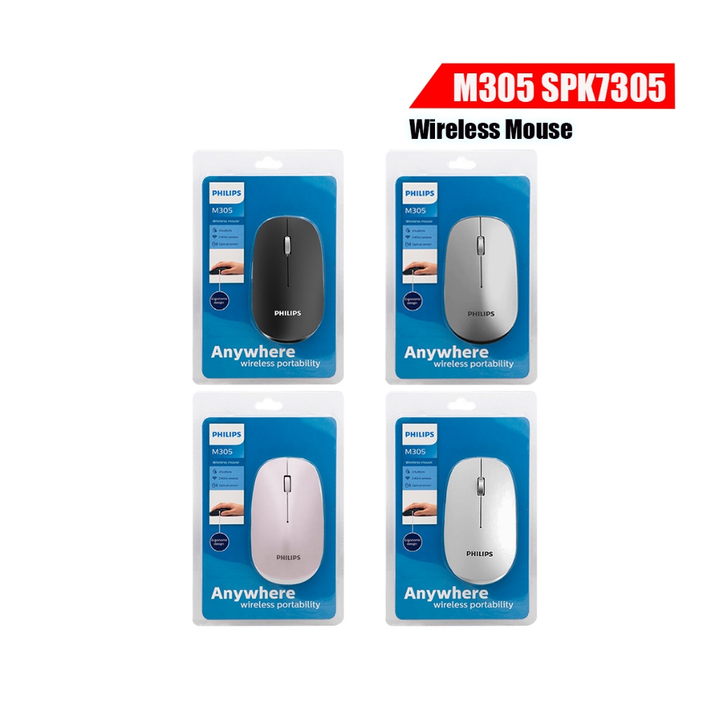 เมาส์ไร้สาย PHILIPS Wireless Mouse M305 (SPK7305)  ชาร์จไม่ได้