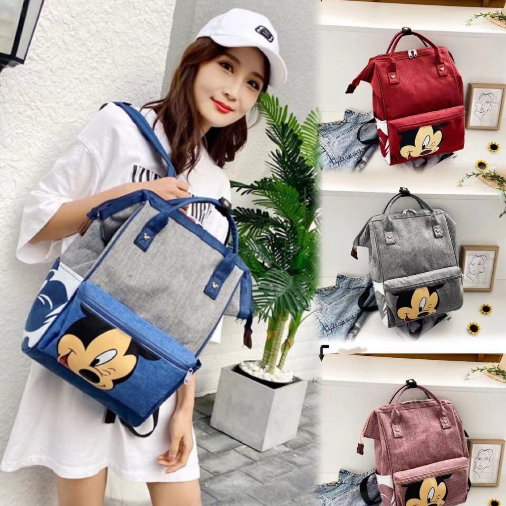 กระเป๋าเป้สะพายหลัง ลายน่ารักมี 5 สีให้เลือกใช้ได้ทั้งผู้หญิงกับผู้ชาย