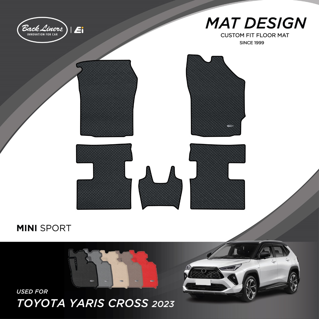 พรมปูพื้นรถยนต์เข้ารูปสำหรับ Toyota รุ่นYaris Cross (ปี2023-2024)