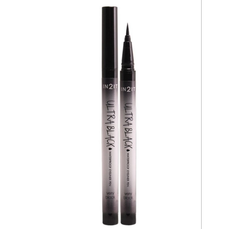 อายไลเนอร์ IN2IT Ultrablack Waterproof Eyeliner Pen (EUB01, EUB02) มี 2 เฉดสี