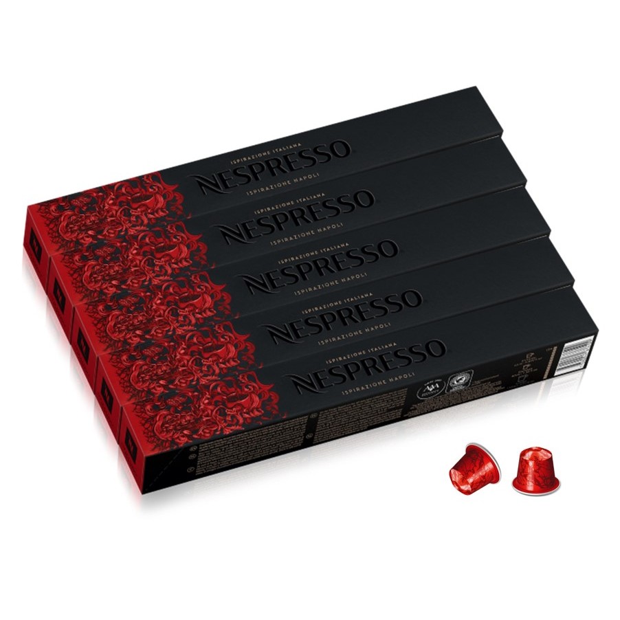 Nespresso Ispirazione Napoli Ground Coffee50Capsules เนสเพรสโซ อิซปิราซิโอเน่ นาโปลีแคปซูลกาแฟคั่วบด