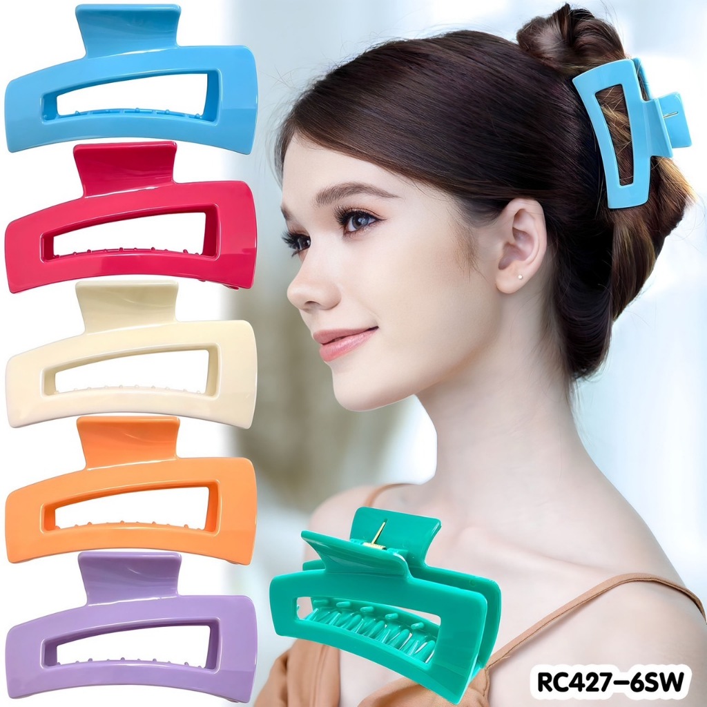 กิ๊บRC427 1 แพ็คมี 6 ชิ้น ราคา 56 บาท กิ๊บติดผม หนีบผม หนีบแฟชั้น กิ๊บแฟชั่น วัยรุ่น อุปกรณ์ตกแต่งผม ยางรัดผม ผู้หญิง