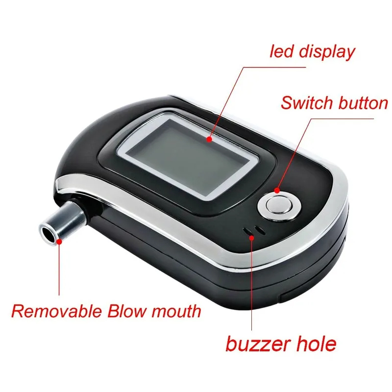 NEW  เครื่องเป่าแอลกอฮอล์ เครื่องเป่าวัดแอลกอฮอล์ Digital Breath Alcohol Tester meter AT-6000 ราคา ถูกที่สุด ดีลบีเคเค แกลเลอรีภาพที่ 7