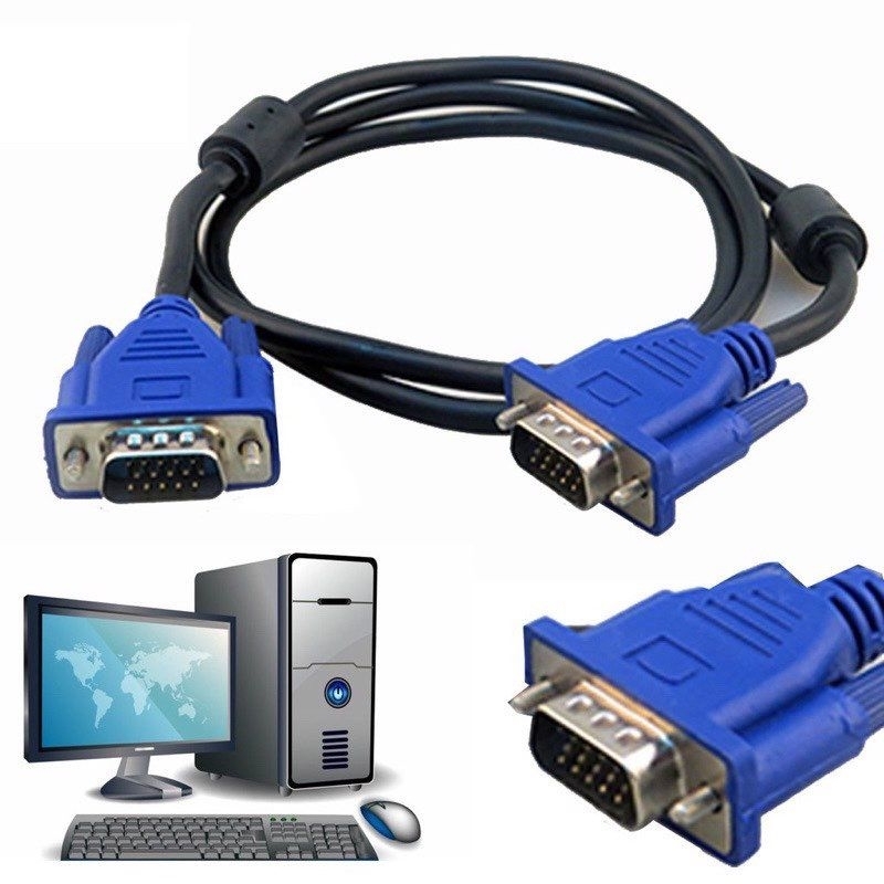 🔰สาย VGA Cable ใช้ต่อจอ ต่อ Monitor ต่อจอคอม (สินค้ามือสองสภาพดีใช้งานได้ปกติ)🔰