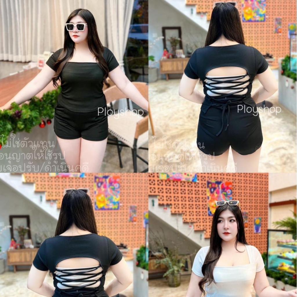 เสื้อสาวอวบโซว์หลัง จ19