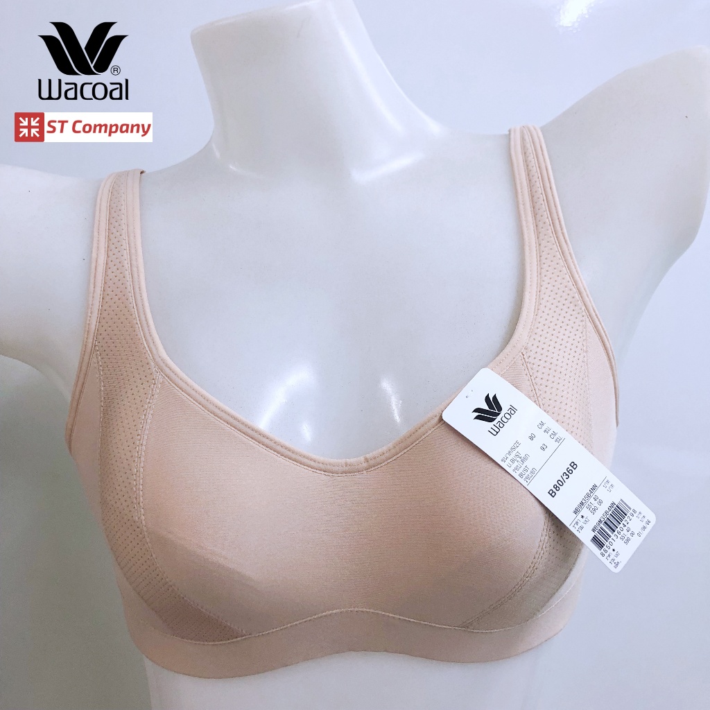 Wacoal Basic Bra ชุดชั้นใน ไม่มีโครง สีเนื้อ (NN) รุ่น WB9M41 เสริมฟองบาง seamless ไร้ตะเข็บ วาโก้ ใ