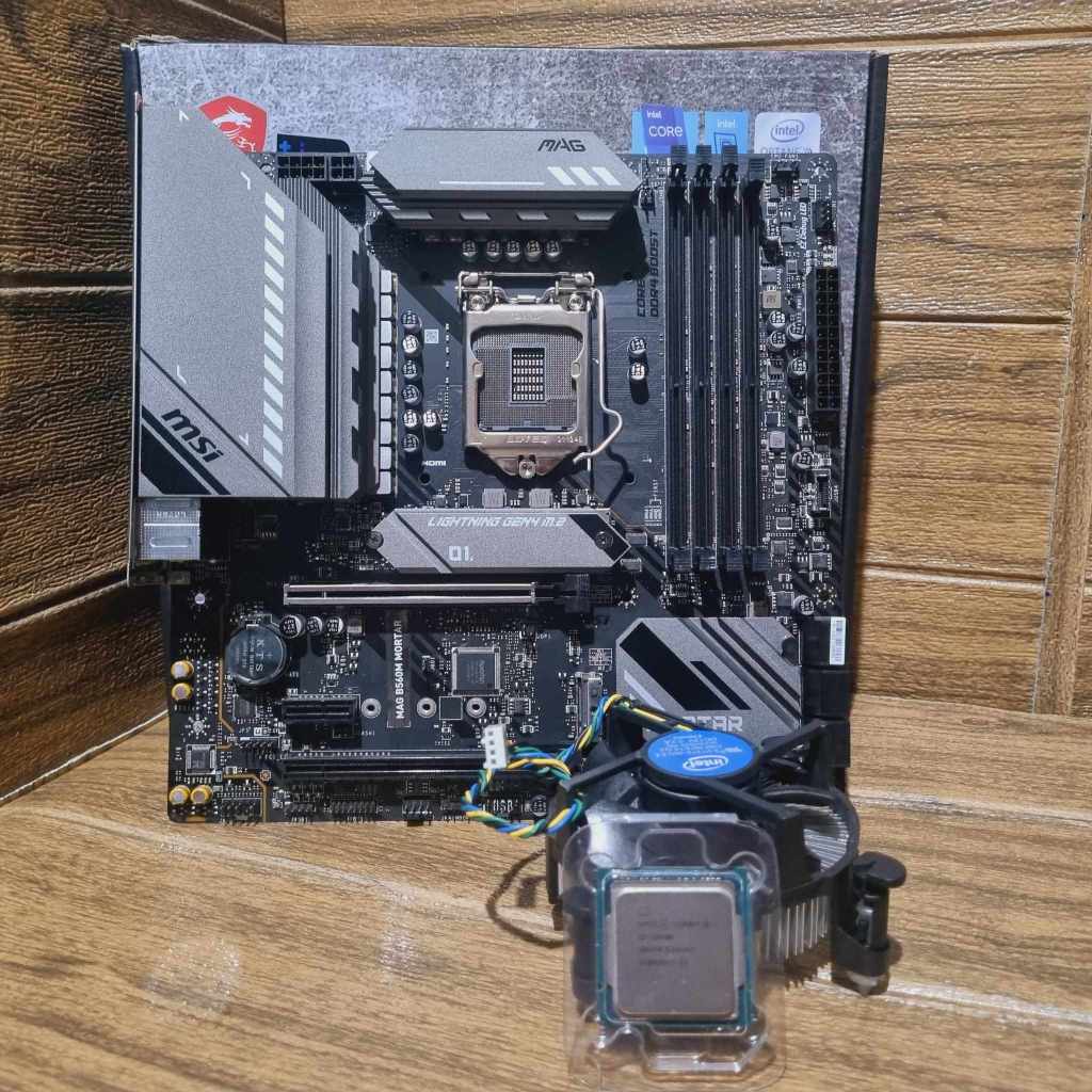 CPU (ซีพียู) INTEL CORE I5 10400 (ออนบอร์ด UHD 630) + MAINBOARD MSI MAG B560M MORTAR (LGA 1200) มือ2