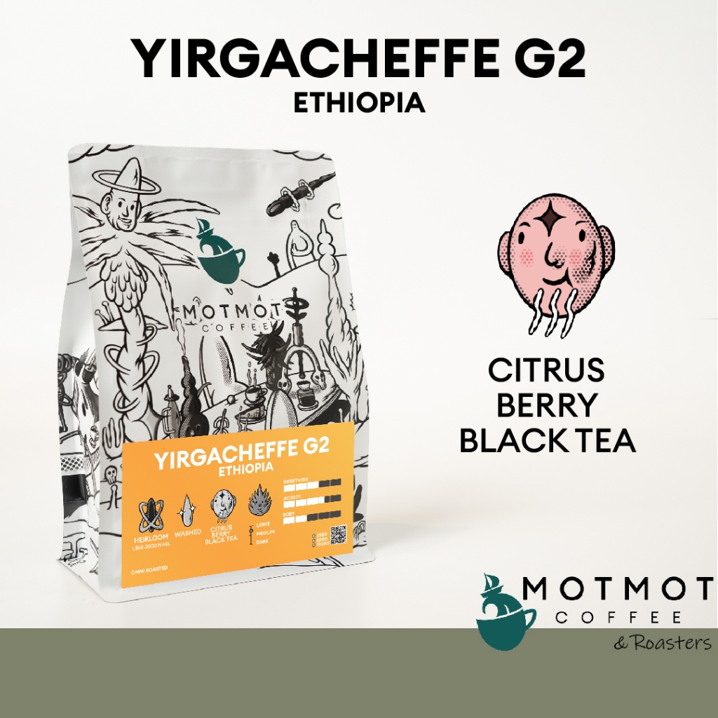 Ethiopia Yirgacheffe G2 (Washed) |100g Omni Roasted | เมล็ดกาแฟคั่ว MOTMOT COFFEE