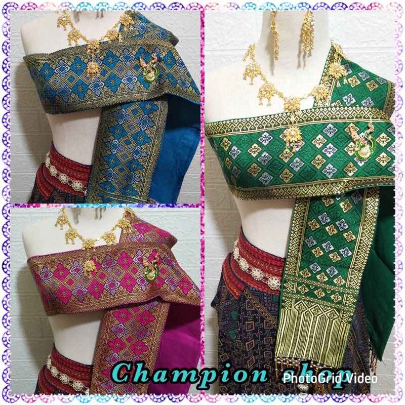 💐💕สไบสวยๆ 💋🌸 ราคาผืนละ 119฿เท่านั้น ขนาด กว้าง 13-14 cm. ยาว 2 เมตร