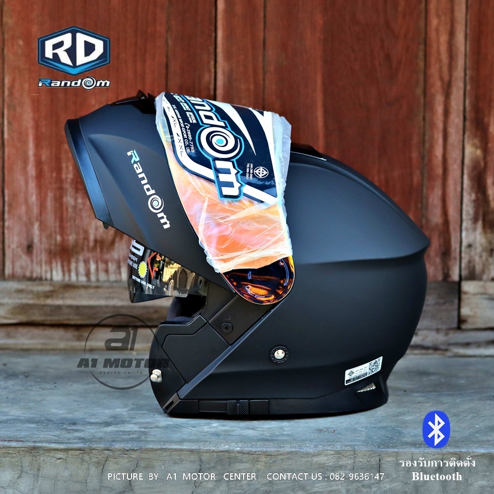 หมวกกันน็อคยกคาง RD RANDOM รุ่น MATRIX ยกคาง แว่น2ชั้น รองรับการติดบลูทูธ M L XL