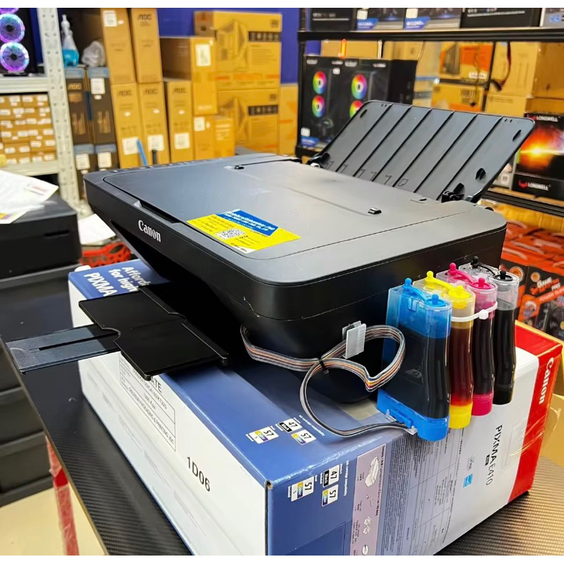 CANON PIXMA E410 /  Print, Scan, Copy  (All-in-one)พร้อมติดแท้ง+หมึก