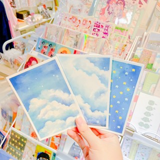 Postcard 4x6 โปสการ์ด 4x6 ลายฟ้ายามราตรี สงบ นุ่มนวล สวยงาม …
