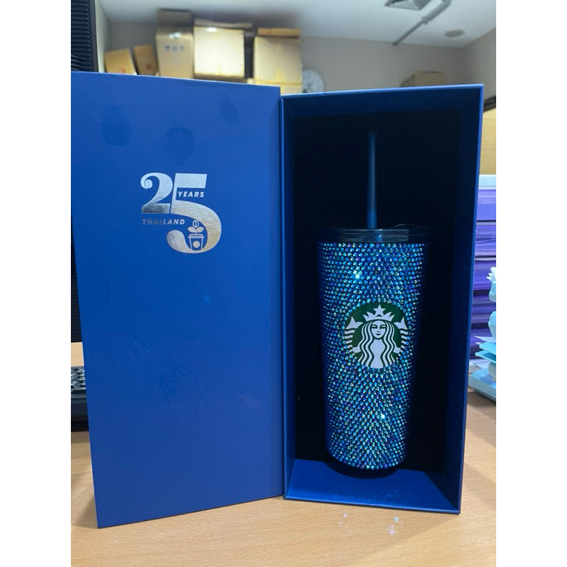 แก้วเพชรStarbucks 25THBlueBlingColdCup