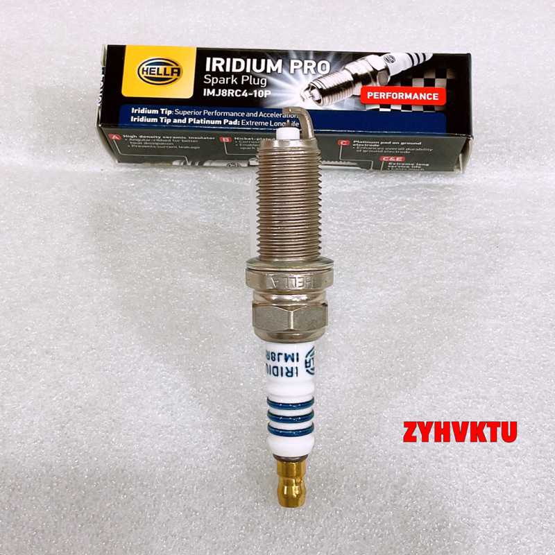 TKD หัวเทียน อิริเดียม Hella IMJ8RC4-10P เครื่องเบนซิน Toyota VIGO Fortuner INNOVA Jazz Hybrid - รูปที่ 3
