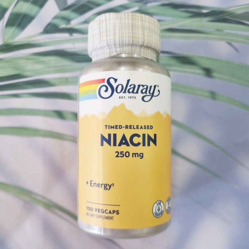 (Solaray®) Timed-Released Niacin 250 mg 100 VegCaps ไนอะซิน วิตามินบี 3