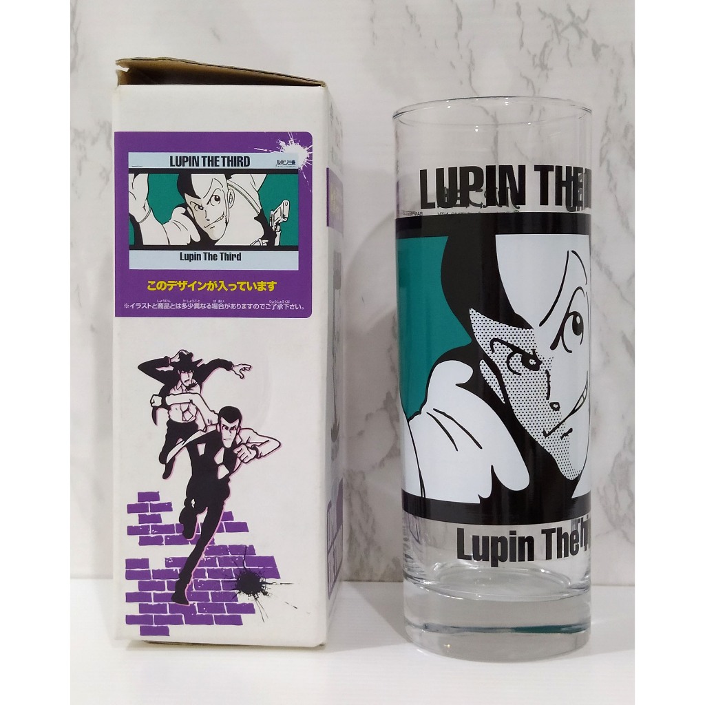 ของแท้ จากญี่ปุ่น แก้วน้ำ แก้วใส แก้ว อนิเมะ จอมโจรลูแปง Ichiban Kuji DX Lupin The Third Lupin Long 