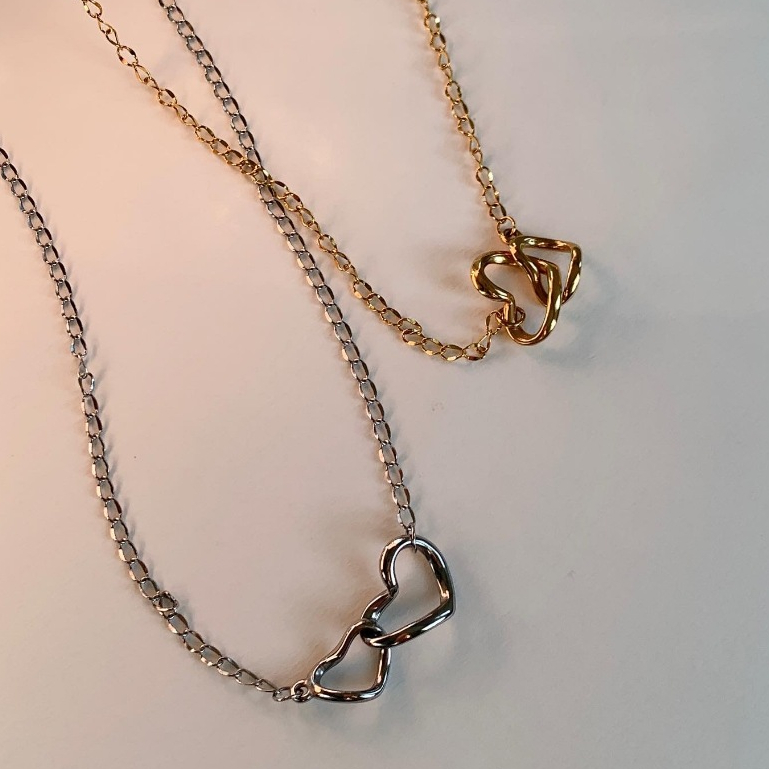 gemin. | #gmnnlcoupleheart necklace สร้อย