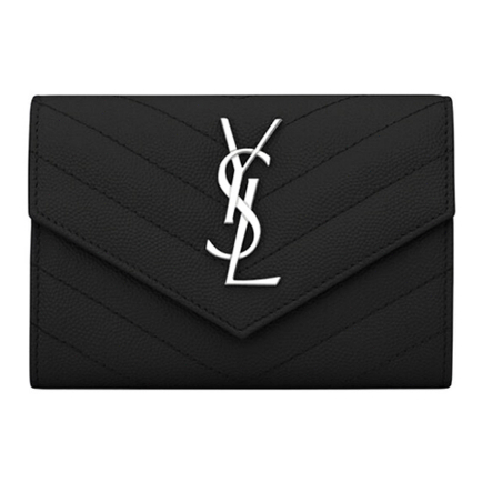 🍒💯Yves Saint Laurent YSL Wallets💯กระเป๋าสตางค์ผู้หญิง กระเป๋าสตางค์ใบสั้น แซงต์โลร็องต์💯414404