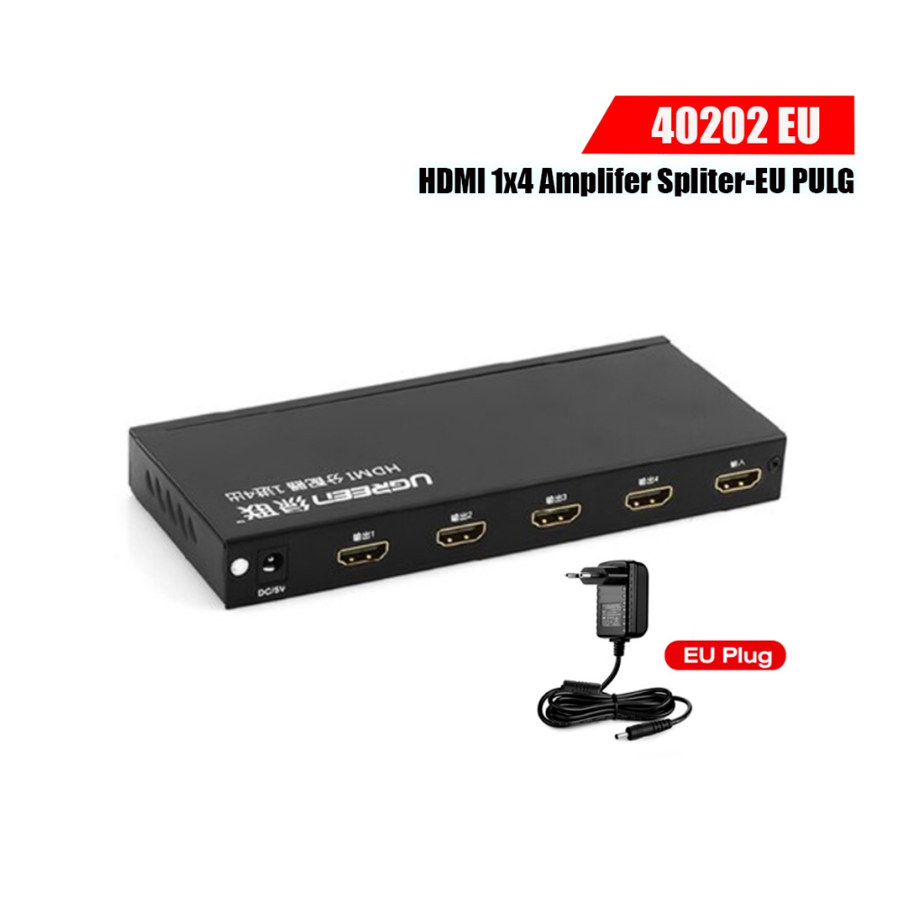 UGREEN 40202 HDMI  Splitter 1x4 เข้า 1 ออก 4 จอ Full HD รองรับ 4K