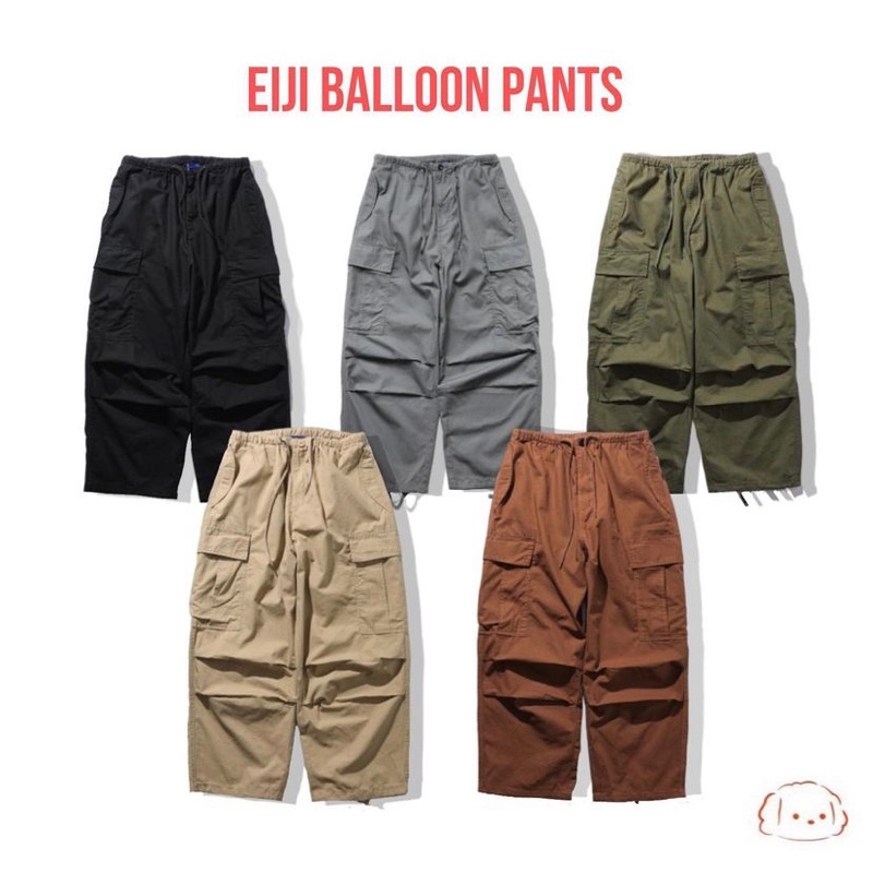 [ พร้อมส่ง M / L ] กางเกงบอลลูน คาร์โก้ 5 กระเป๋า Eiji pants