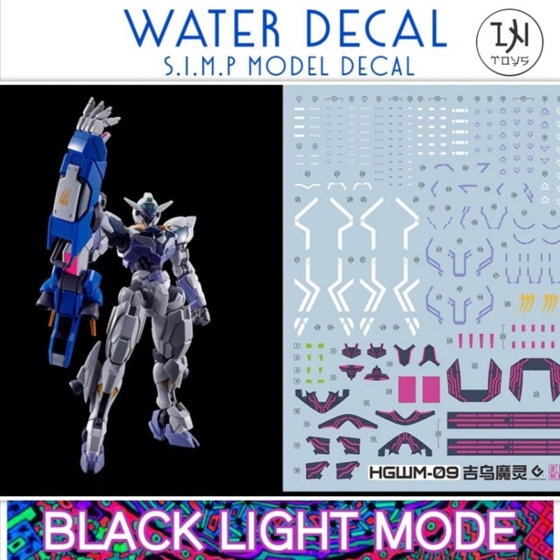 Gundam Decal / Water Decal HG 1/144 Gundam Lfrith Jiu ยี่ห้อ S.I.M.P. Model Decal