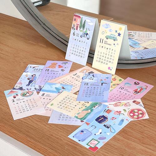 2024 The Daily Story Card Calendar การ์ดปฏิทินแบบแผ่นขนาดเล็ก