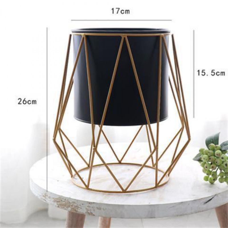 กระถางต้นไม้ ขาตั้งกระถาง กระถางเหล็กส่งพร้อมขาตั้งสีทอง ขนาด S/M/L ราคา ถูกที่สุด ดีลบีเคเค แกลเลอรีภาพที่ 6