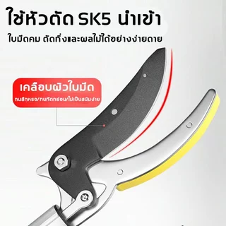 【ตัด หนีบ เลื่อยได้3in1】 กรรไกรตัดกิ่งไม้สูง ยืดหกถึง1.8-4.3M กรรไกรตัดหนีบผลไม้ด้ามยาว กรรไกรเก็บผลไม้ กรรไกรเก็บผลไม้
