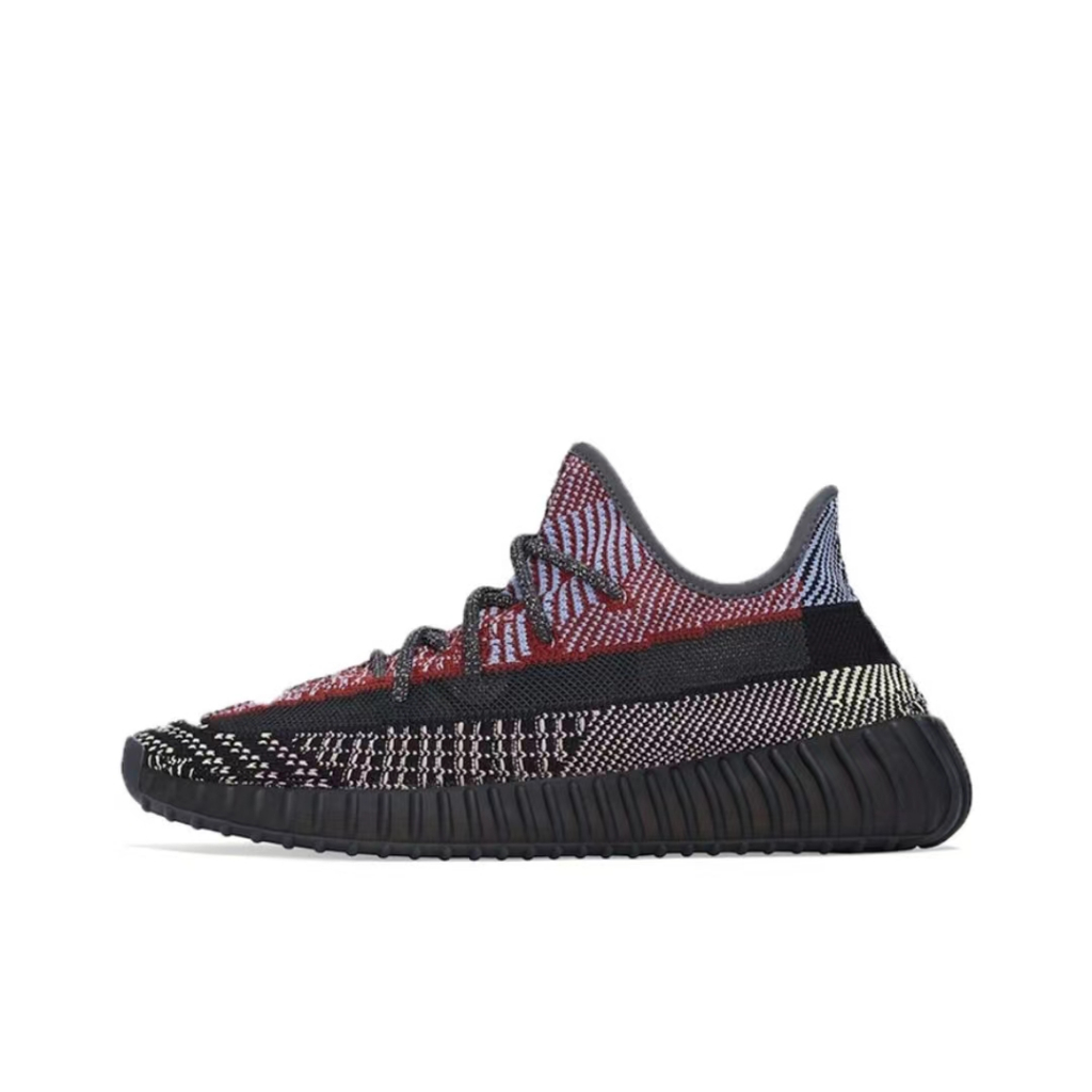 Adidas origins Yeezy Boost350V2 black red "yecheil" wear-resistant, anti slip and reduced Shock sports casual shoes for