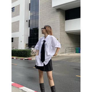 เสื้อบอยมีกระเป๋าล่าง🫧💗zzinzin